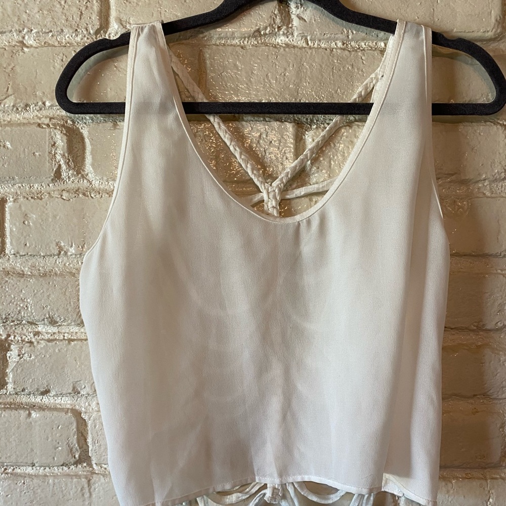 White crop top